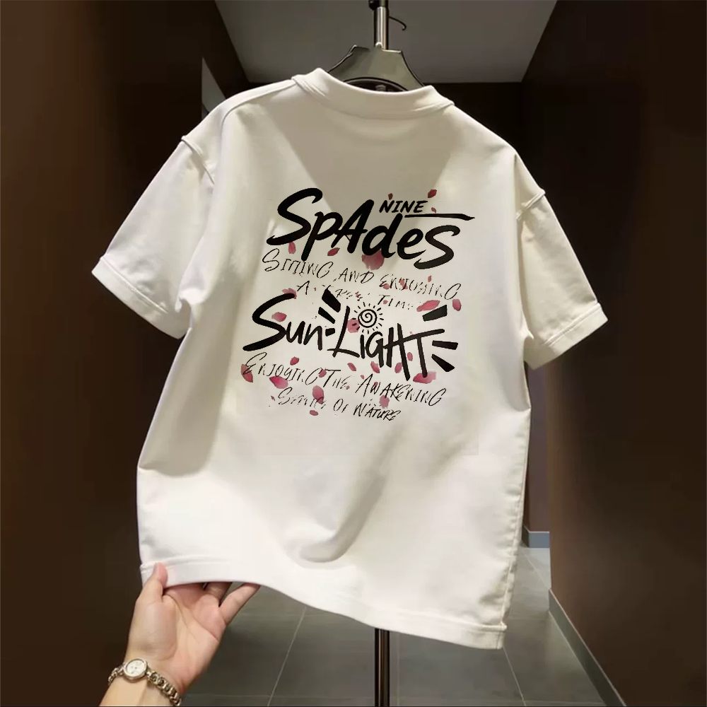 Top Brand Foreign Trade Counter Tail Picking up~American Rascal Handsome Men's and Women's Trendy Street Loose Round Neck Pure Cotton Short sleeved T-shirt