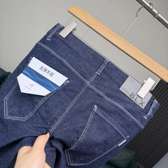 Cut the label! The pen is quite stylish! Foreign trade men's spring and summer thin, breathable, comfortable, elastic straight leg casual jeans