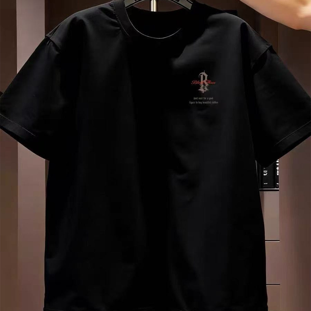 Top Brand Foreign Trade Counter Tail Stock Leakage~High Quality Light Luxury American Letter Trendy Brand Men's and Women's Top Short Sleeve Summer