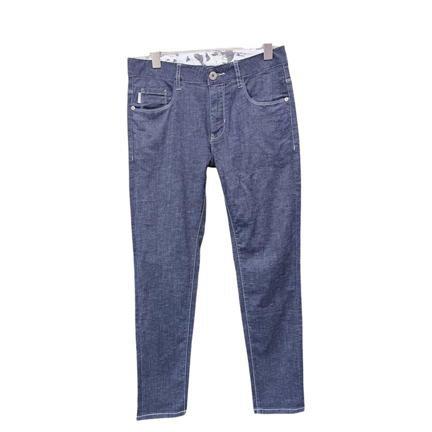 Cut the label! The pen is quite stylish! Foreign trade men's spring and summer thin, breathable, comfortable, elastic straight leg casual jeans