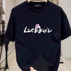 Overseas order backlog~Withdrawal of foreign trade trendy brand pure cotton short sleeved T-shirt with cut label for couples in summer loose fit plus size