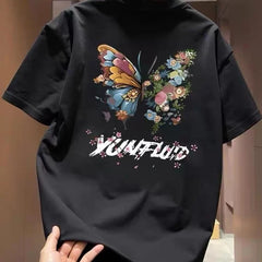 2026 new short sleeved T-shirt for both men and women, summer loose and trendy, simple half sleeved top, loose and versatile, casual