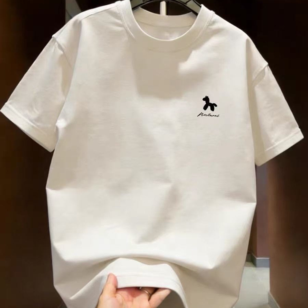 Top brand foreign trade counters are picking up leftovers~Summer Korean style trendy brand pure cotton short sleeved T-shirt for couples, versatile for men and women