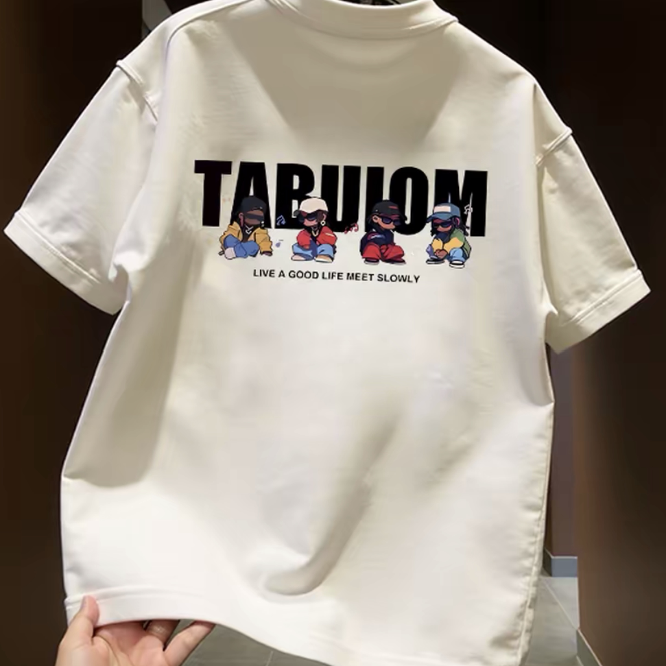 Top brand foreign trade counters are picking up leftovers~High quality light luxury trendy brand American casual round neck pure cotton short sleeved T-shirt trendy