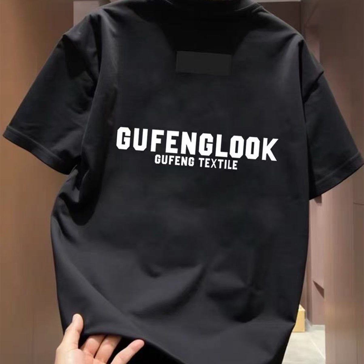 Top brand foreign trade counters are picking up leftovers~High quality light luxury pure cotton short sleeved T-shirt with simple letter printing and loose fashion trend