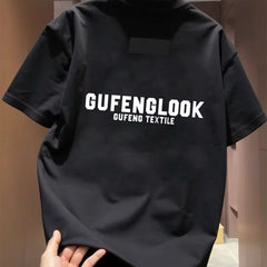 Top brand foreign trade counters are picking up leftovers~High quality light luxury pure cotton short sleeved T-shirt with simple letter printing and loose fashion trend