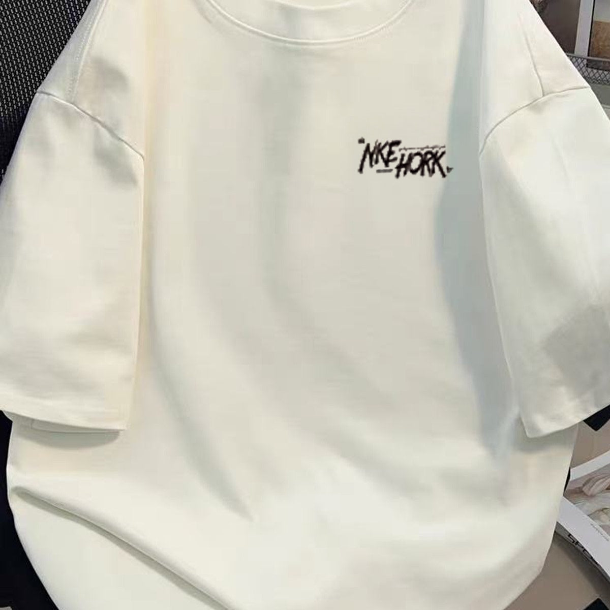 Brand Foreign Trade~Scissors Outlets Counter American Trendy Brand Pure Cotton Short sleeved T-shirt Summer Men's and Women's Top Trendy