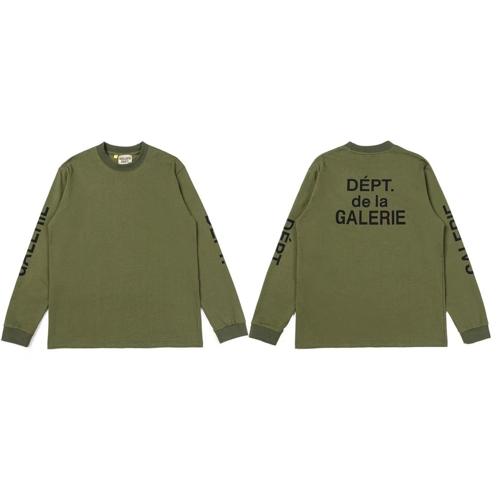 Gallery Dept. Sleeve Print DÉPT. de la GALERIE Long Sleeve T-Shirt - Army Green