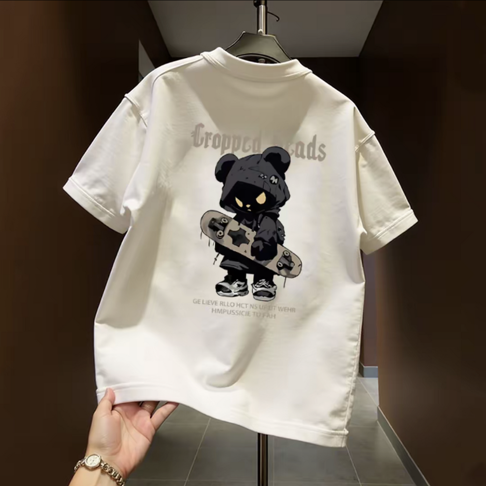 Top brand foreign trade counters are picking up leftover goods~High quality light luxury pure cotton short sleeved T-shirt, American trendy brand, loose oversized summer