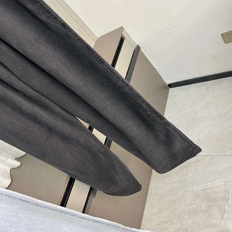 Laisel Tencel! Smooth and drooping! Summer men's foreign trade thin breathable elastic waist straight tube loose jeans