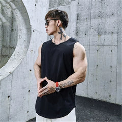 Lightweight and breathable! Moisture wicking and sweat wicking! Summer Foreign Trade Quick Dry Sweat Tank Top Running Fitness Sleeveless Thin Style Trendy
