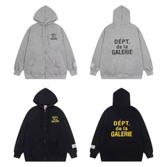 Gallery Dept. Back Logo Graphic Zip-Up Hoodie