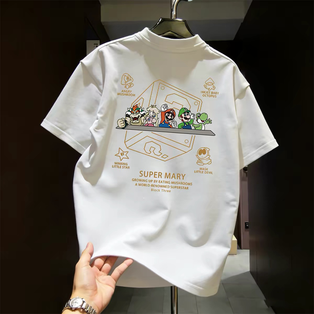 Top brand foreign trade counters' leftover inventory collection~Japanese cartoon anime pure cotton short sleeved T-shirt, men's and women's round neck versatile trendy brand