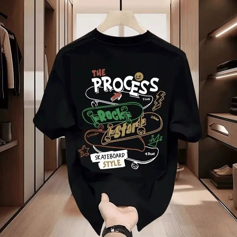 Foreign trade surplus~Export withdrawal clearance Summer new Korean style trendy brand pure cotton short sleeved T-shirt unisex versatile