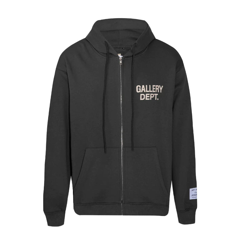 Gallery Dept. Minimalist Logo Zip-Up Hoodie