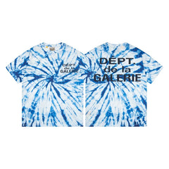 Gallery Dept. Spiral Tie-Dye DÉPT. de la GALERIE Short Sleeve T-Shirt - Blue/White