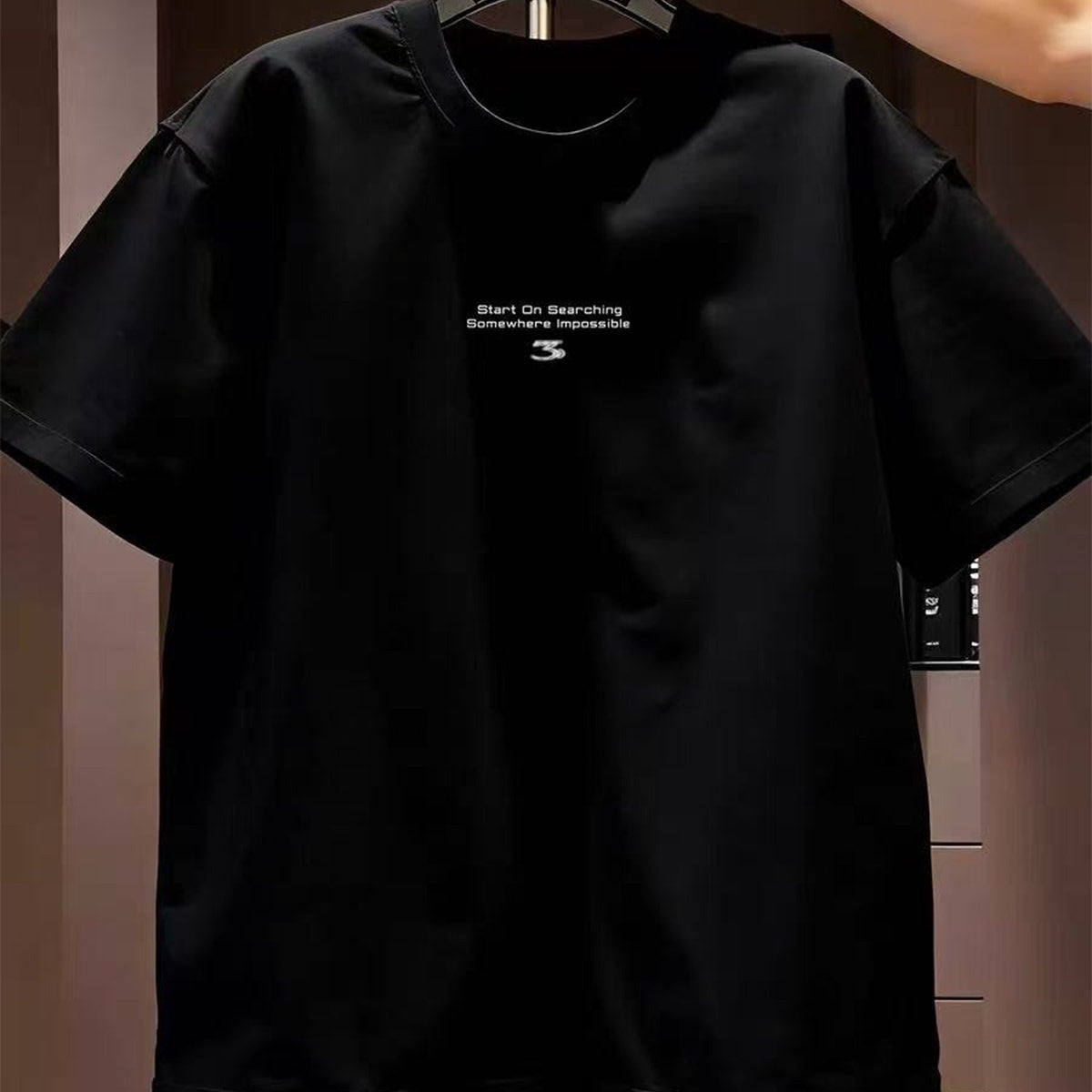 Top Brand Foreign Trade Counter Tail Picking up~High Quality Light Luxury Trendy Brand Letter Loose and Versatile Round Neck Top Short Sleeve