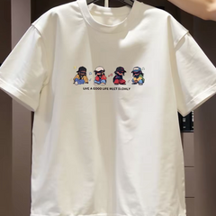Top brand foreign trade counters are picking up leftovers~High quality light luxury trendy brand American casual round neck pure cotton short sleeved T-shirt trendy