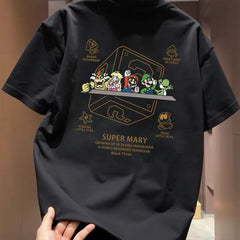 Top brand foreign trade counters' leftover inventory collection~Japanese cartoon anime pure cotton short sleeved T-shirt, men's and women's round neck versatile trendy brand