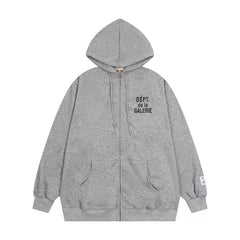 Gallery Dept. Back Logo Graphic Zip-Up Hoodie