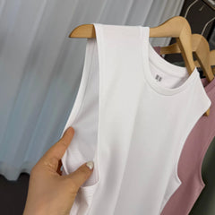 Wearing clothes is not stuffy! Skin friendly and breathable! Foreign trade men's summer simple and versatile sleeveless casual short sleeved vest trend