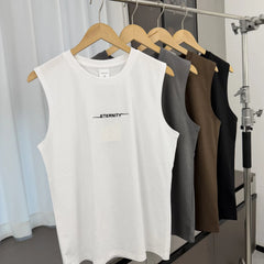 Don't miss it! Moisture absorbing and breathable! Foreign trade men's summer cool skin friendly sports casual vest sleeveless T-shirt