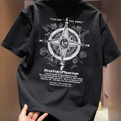 First tier tail goods counter stores withdraw to pick up leaks~American fashion brand creative personality pure cotton short sleeved round neck top for men and women