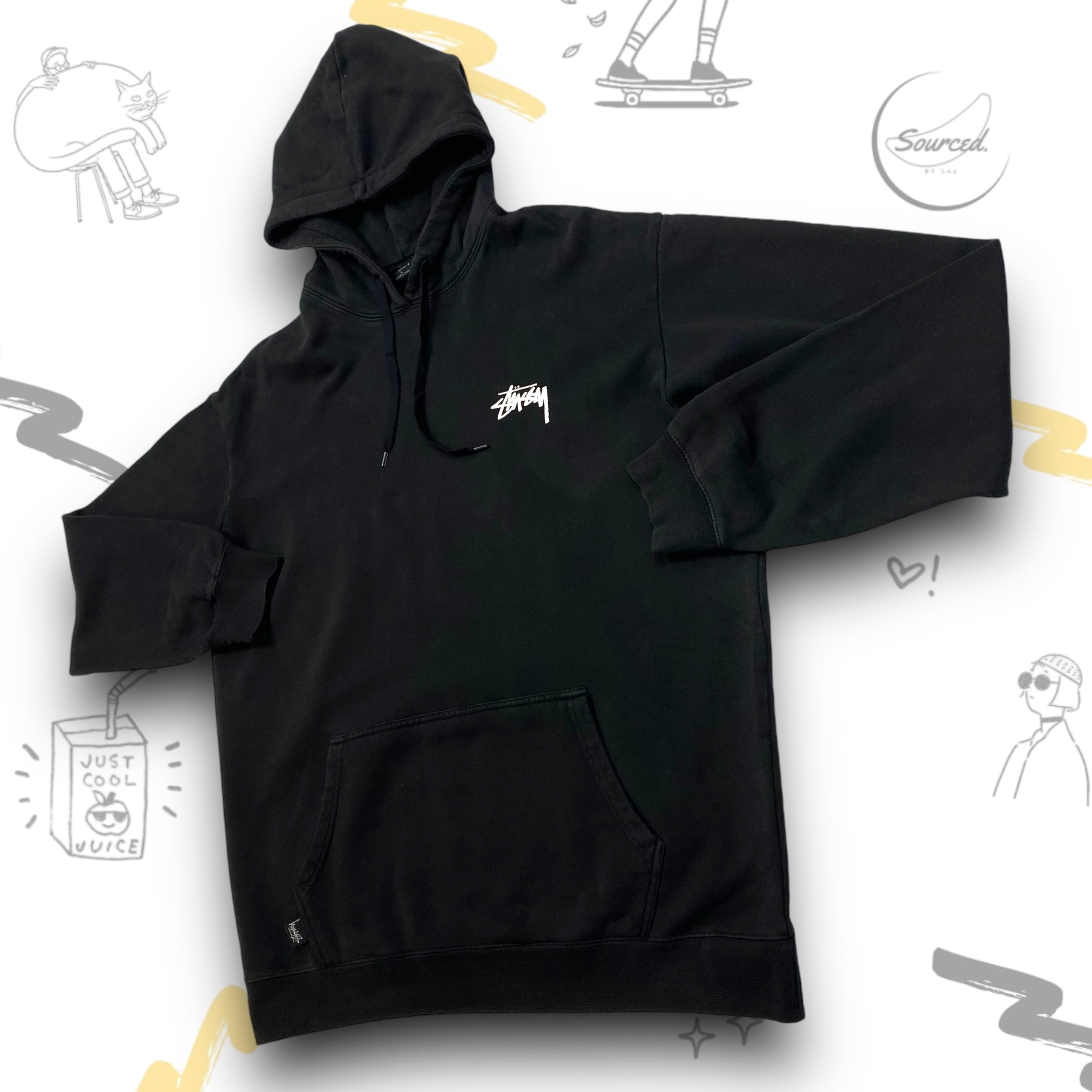 Stüssy Blue Dice Hoodie Back Graphic