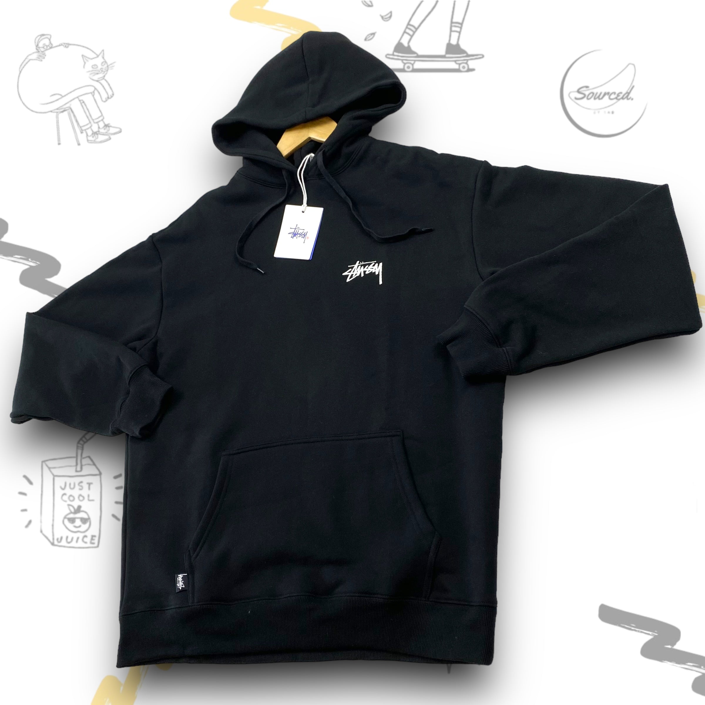 Stüssy Black Flaming Dice Hoodie