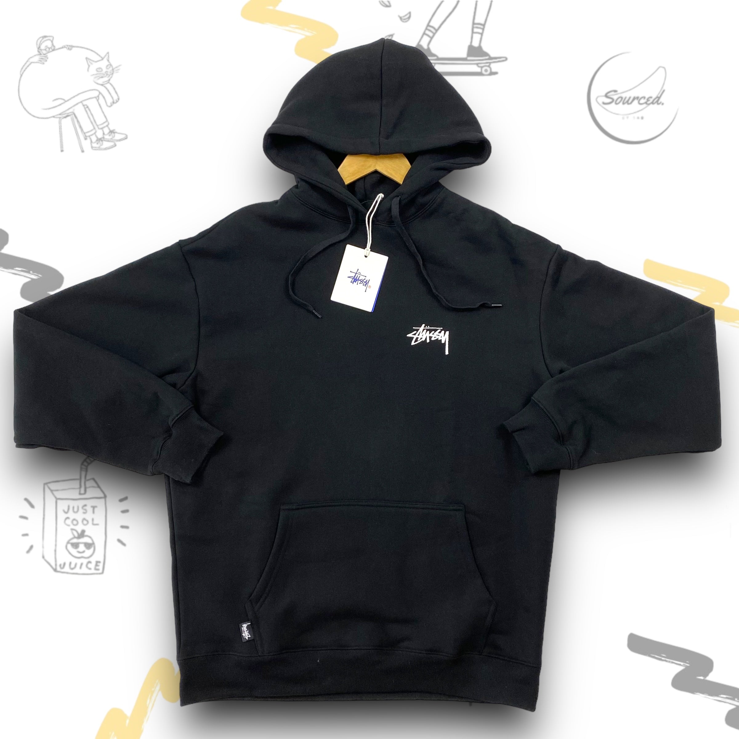 Stüssy Black Flaming Dice Hoodie