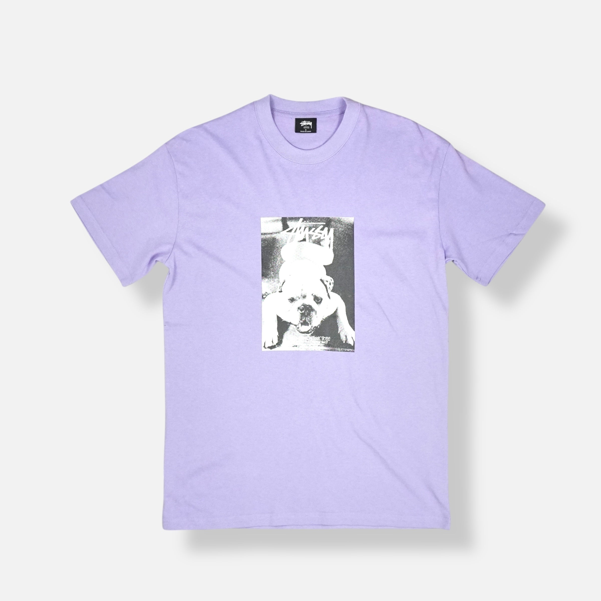 Stussy Purple Dog Graphic T-shirt
