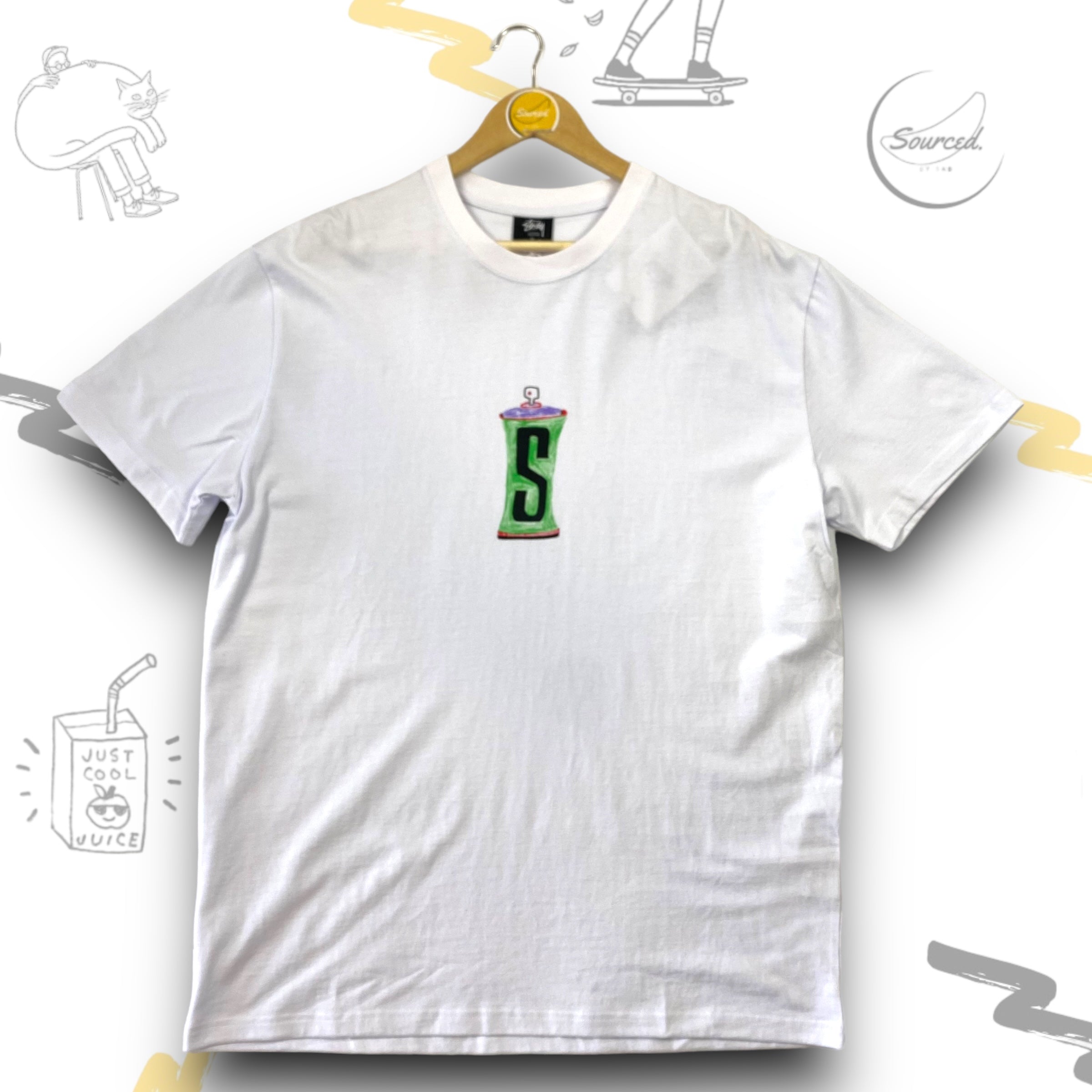 Stüssy White Spray Can T-shirt