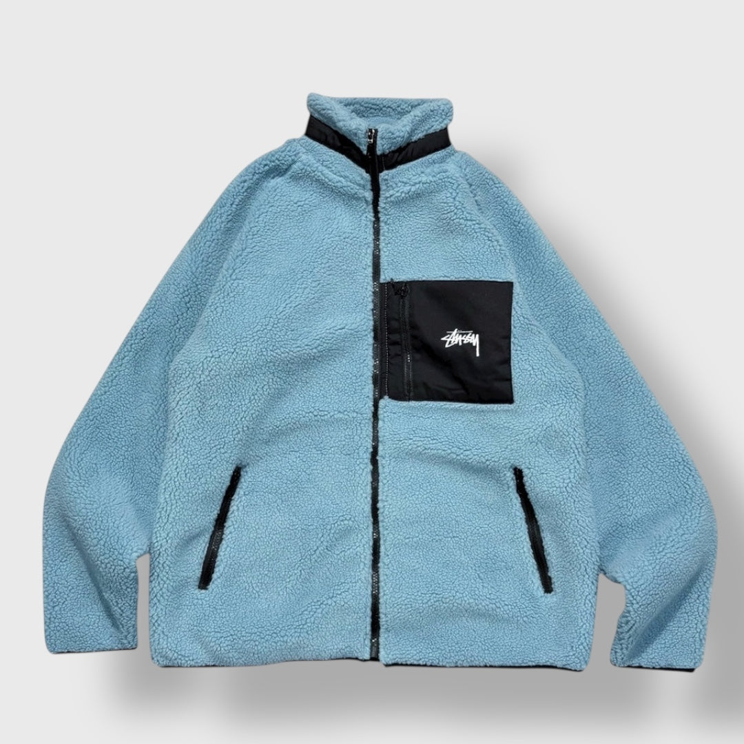 Stussy Blue Zip Up Fleece (XL)