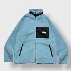 Stussy Blue Zip Up Fleece (XL)