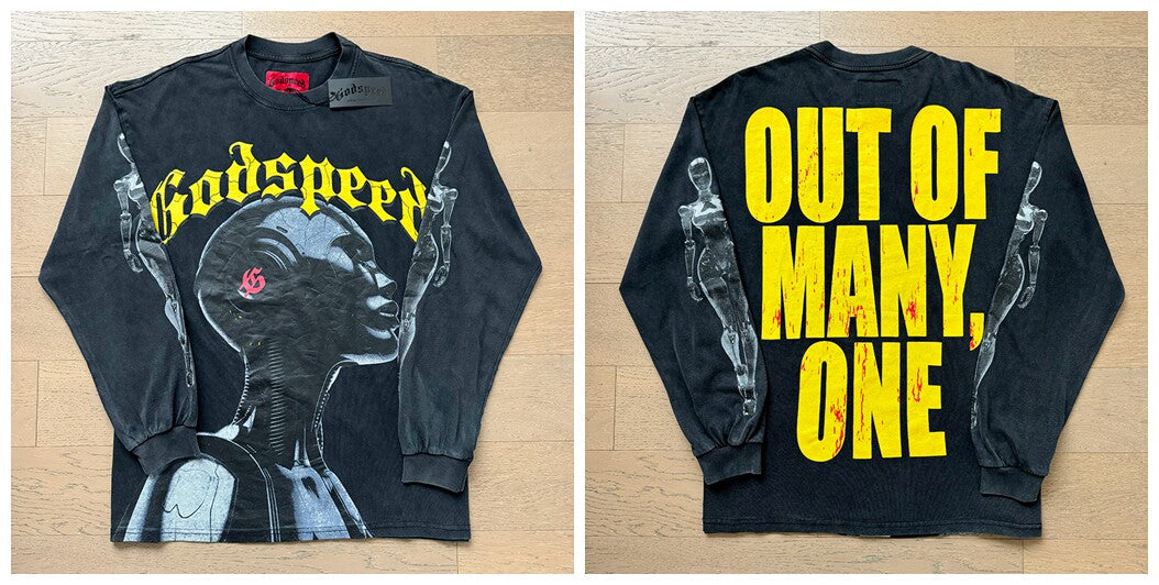 Godspeed "Out of Many, One" Vintage-Wash Long Sleeve Tee