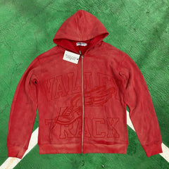 Vale Forever Vintage Wash Graphic Full-Zip Hoodie (Red / Valley Track)