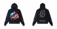 Vintage "Godspeed" Hollywood Burning Oversized Hoodie