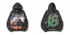 Vintage "Godspeed" All-Seeing Eye Pyramid Oversized Hoodie