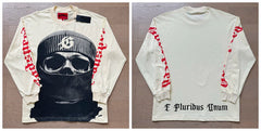 Godspeed "E Pluribus Unum" Skull Graphic Beige Long Sleeve Tee