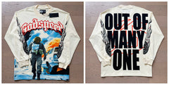 Godspeed "Out of Many, One" Explosion Graphic Beige Long Sleeve Tee