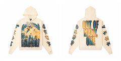 Vintage "Godspeed" White House Chaos Oversized Beige Hoodie