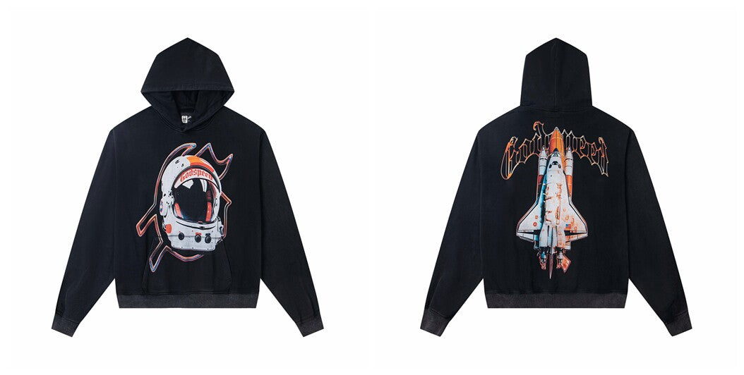 Vintage "Godspeed" Space Shuttle Oversized Hoodie