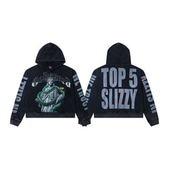Vintage "Godspeed" Top 5 Slizzy Oversized Hoodie