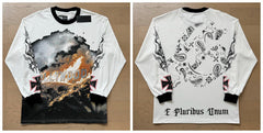 Godspeed "E Pluribus Unum" Hollywood Graphic White Long Sleeve Tee