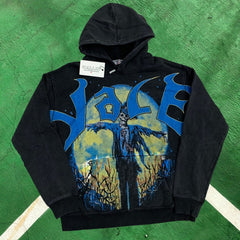 Vale Forever Graphic Pullover Hoodie (Black / Scarecrow & Full Moon)