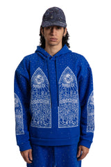 RHINESTONE HOODED PULLOVER