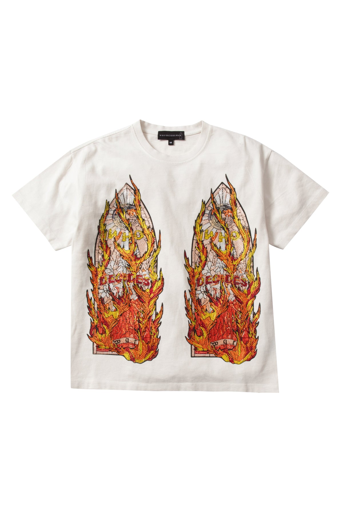 RHINESTONE FLAME GLASS JERSEY