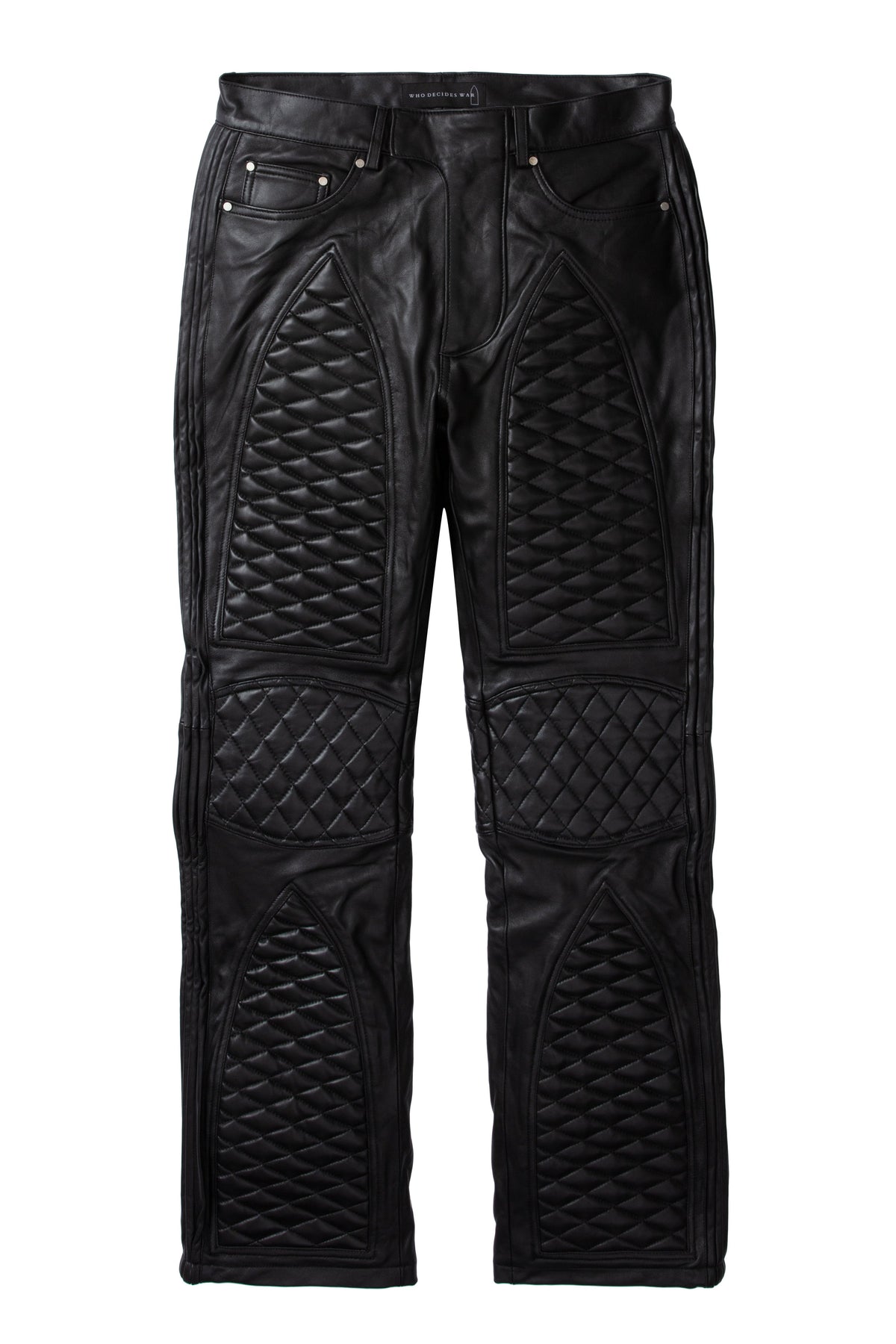 PLEATED MOTO DENIM