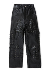 WIDE-LEG GROMMET PANT
