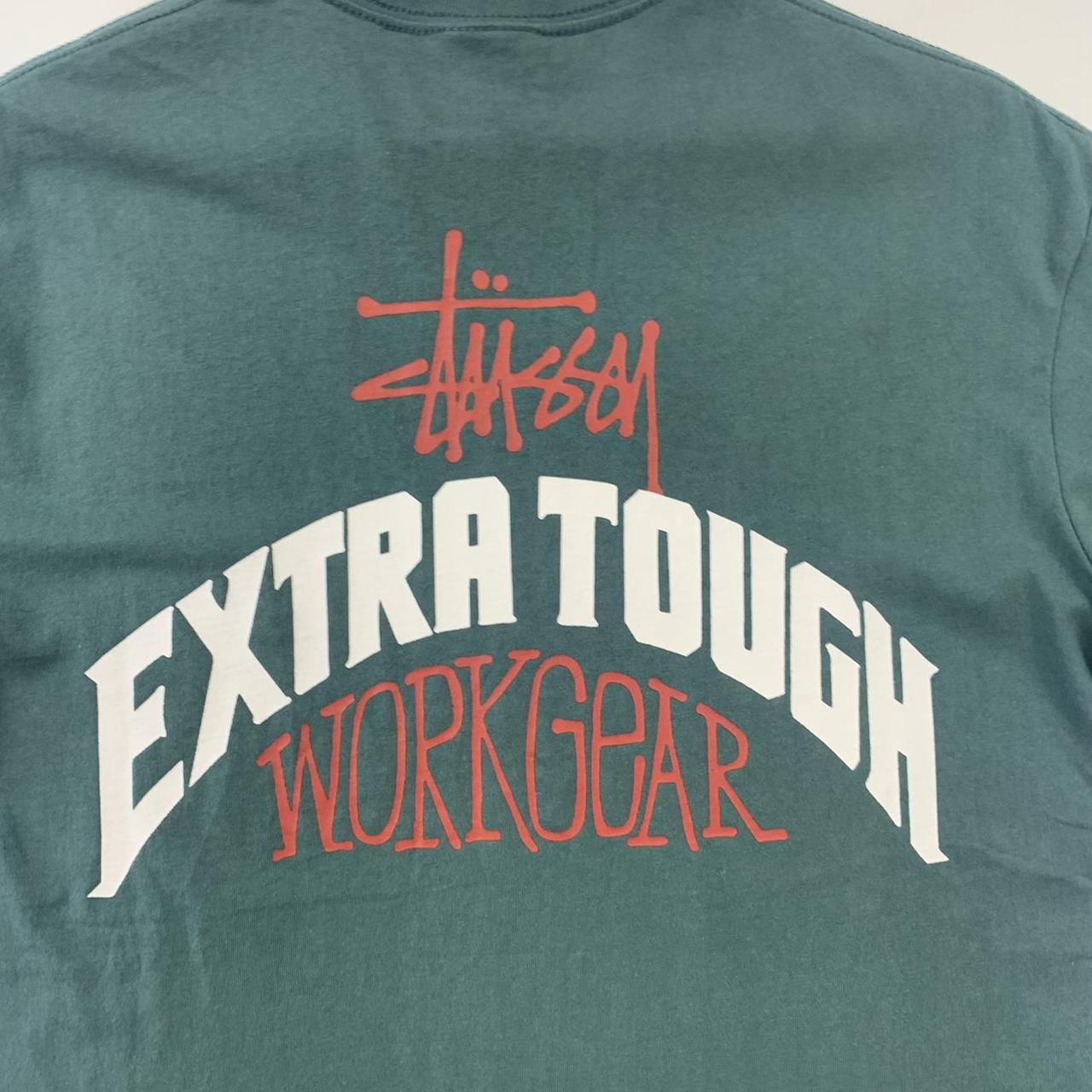 Stüssy Green T-shirt With "Extra Tough Workwear" Graphic